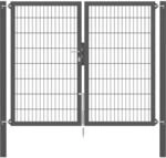 Doppeltor Flexo Plus 200 cm x 160 cm Pfosten 80 cm x 80 cm Anthrazit