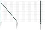 vidaXL Zaun mit Pfosten Gr&uuml;n 1 x 25 m Stahl 3350589