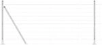 vidaXL Zaun mit Pfosten Silber 0,8 x 25 m Stahl 3351035
