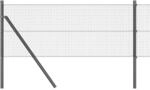 vidaXL Zaunpfosten Grau 100 x 0,5 m 16 x 16 mm Maschen Stahl und PVC 3351897