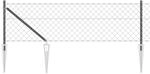 vidaXL Zaunpfosten Grau 10 x 0,6 m 60 x 60 mm Maschen Stahl und PVC 3351183