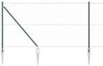 vidaXL Zaunpfosten Gr&uuml;n 50 x 1,2 m 50 mm Gitter Stahl und PVC 3353137