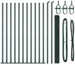 vidaXL Zaunpfosten Gr&uuml;n 25 x 1,6 m 16 x 16 mm Netz Stahl und PVC 3352452
