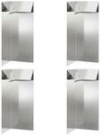 vidaXL Schneckenzaun 4 Stk Silber 10 x 10 x 25 cm Edelstahl 874874