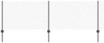 vidaXL Zaun mit Pfosten Grau 0,8 x 10 m Stahl und PVC 3336267