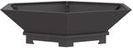 vidaXL Feuerstelle Schwarz 100 x 100 x 28 cm Stahl 858998