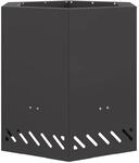 vidaXL Rauchfreier Feuerkorb Schwarz 48 x 48 x 51 cm Stahl 858982
