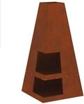 vidaXL Feuerstelle Braun 50 x 50 x 100 cm Wetterfeststahl 858949
