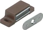 Hettich Magnetschn&auml;pper 4 kg Platte starr Braun 4 St&uuml;ck