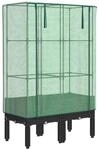 vidaXL Hochbeet mit Gew&auml;chshaus-Aufsatz Rattan-Optik 80x40x140 cm 4015819