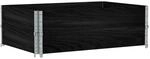 vidaXL Pflanzkasten Schwarz 120x80 cm Massivholz Kiefer 3295848