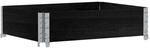 vidaXL Pflanzkasten Schwarz 80x60 cm Massivholz Kiefer 3295836