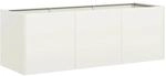 vidaXL Pflanzk&uuml;bel Wei&szlig; 120x40x40 cm Kaltgewalzter Stahl 860676