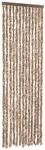 vidaXL Fliegenvorhang Beige und Dunkelbraun 56x200 cm Chenille 377319