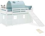Homestyle4u Kinder Hochbett 90x200 Rutsche Gr&uuml;n Kinderbett Lattenrost 2940