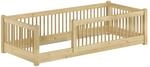 Erst-Holz Kinderbett 80 x 190 cm Niedriges Bodenbett Kiefer Massiv Kleinkinder...