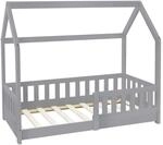 ML-Design Kinderbett 70x140 cm mit Rausfallschutz Lattenrost Hellgrau