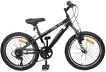 vidaXL Mountainbike 20 Zoll 6-Speed f&uuml;r 5-8 Jahre Alt Schwarz 42009744