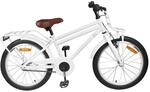 vidaXL Kinderfahrrad 18 Zoll f&uuml;r 5-7 Jahre Alt Wei&szlig; 42009298