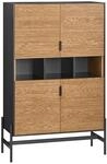 SoBuy Sideboard K&uuml;chenschrank Buffet Aufbewahrungsschrank Schwarz HFSB03-SCH