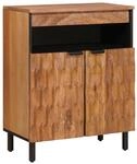 vidaXL Sideboard mit Speicher Akazienbraune Oberfl&auml;che 60 x 33 x 75 cm 4017925