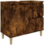 vidaXL Badschrank R&auml;uchereiche 65x33x60 cm Holzwerkstoff