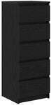vidaXL Sideboard mit Schubladen Schwarz Eichen-Optik 37,5x35x99 cm 861761