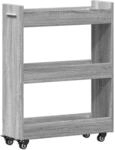 vidaXL Schrank mit Rollen Grau Sonoma 60x22x79 cm Holzwerkstoff 840420