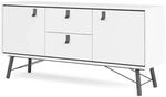 ebuy24 Rye Sideboard 2 T&uuml;ren 2 Schubladen Mattweiss