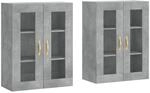 vidaXL Wandschr&auml;nke 2 Stk Betongrau Holzwerkstoff 3197925