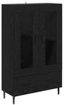 vidaXL Highboard Schwarz Eichen-Optik 69,5 x 31 x 115 cm Holzwerkstoff 882543