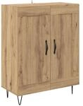 vidaXL Sideboard Artisan-Eiche 69,5 x 34 x 90 cm Verbundholz und Eisen 881598