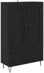 vidaXL Highboard Schwarz Eichen-Optik 69,5 x 31 x 115 cm Holzwerkstoff 882570