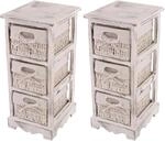 MCW Regal Kommode 2er-Set Wei&szlig;