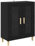 vidaXL Sideboard Schwarz Eichen-Optik 69,5 x 34 x 90 cm Holzwerkstoff 880823