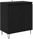 vidaXL Sideboard Schwarz Eichen-Optik 60 x 35 x 70 cm Holzwerkstoff 882600