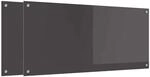 vidaXL K&uuml;chenr&uuml;ckwand 2 pcs Dunkelgrau 110 x 50 cm Geh&auml;rtetes Glas 3415507