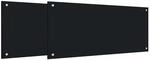vidaXL K&uuml;chenr&uuml;ckwand 2 pcs Schwarz 90 x 40 cm Geh&auml;rtetes Glas 3415437