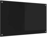 vidaXL K&uuml;chenr&uuml;ckwand Schwarz 100 x 60 cm Geh&auml;rtetes Glas 42018043