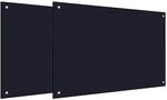 vidaXL K&uuml;chenr&uuml;ckwand 2 pcs Schwarz 90 x 60 cm Geh&auml;rtetes Glas 3415439