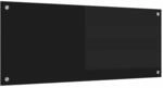 vidaXL K&uuml;chenr&uuml;ckwand Schwarz 100 x 40 cm Geh&auml;rtetes Glas 42018041