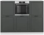 Vicco R-Line K&uuml;chenblock Anthrazit Landhaus/Wei&szlig; 180 cm ohne Arbeitsplatte...