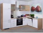 Flex-Well Classic Winkelk&uuml;che Florida 280 cm ohne E-Ger&auml;te Sonoma Eiche-Wei&szlig;