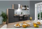 Respekta K&uuml;chenzeile ohne E-Ger&auml;te LBKB280ESG 280 cm Grau-Eiche Sonoma...
