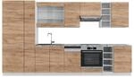 Vicco Fame-Line K&uuml;chenzeile Goldkraft Eiche/Wei&szlig; 355 cm ohne Arbeitsplatte...