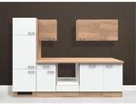 Flex-Well Classic K&uuml;chenzeile Florida 280 cm ohne E-Ger&auml;te Sonoma Eiche-Wei&szlig;