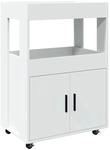 vidaXL Barwagen Wei&szlig; 60x39,5x89 cm Holzwerkstoff 848269