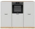 Vicco R-Line K&uuml;chenblock Wei&szlig; Landhaus/Goldkraft Eiche 180 cm ohne...