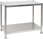 shelfr Edelstahl Schwerlastregal bis 60 kg auf 2 Ebenen 61 x 36 x 50 cm