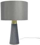 Relaxdays Tischlampe Eisen Leinen Samt mit Kippschalter 47 cm x 40 cm 0,9 kg
